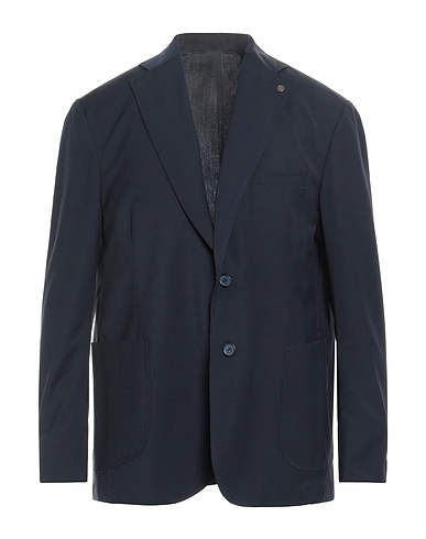 PAUL MIRANDA テーラードジャケット ミッドナイトブルー ポリエステル 54% / ウール 44% / ポリウレタン 2%