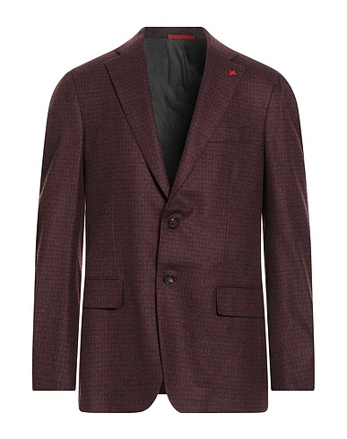 ISAIA Blazer Burgundy 93% Wool, 7% Cashmere