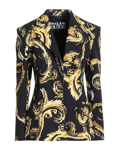 VERSACE JEANS COUTURE Blazer Black 91% Polyester, 9% Elastane