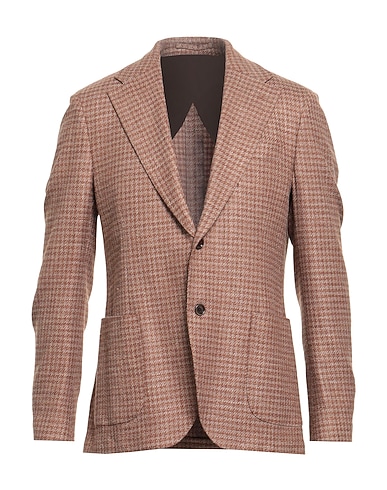 LARDINI Σακάκι Καφέ 70% Μαλλί, 16% Μετάξι, 12% Λινό, 2% Ελαστάνη