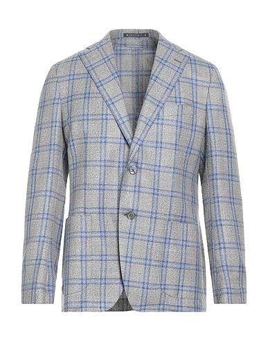 BAGNOLI Sartoria Napoli Blazer Light grey 71% Virgin Wool, 16% Silk, 13% Linen
