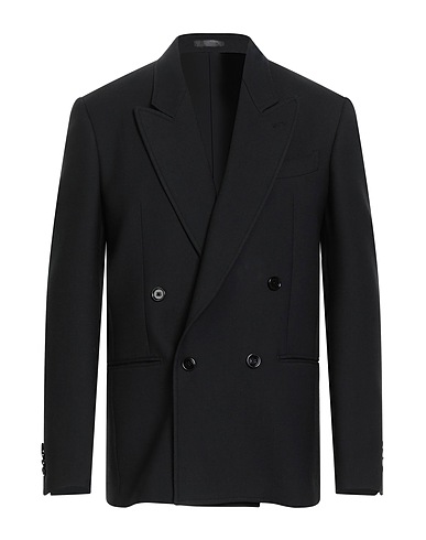 LARDINI Blazer Black 53% Wool, 44% Polyester, 3% Elastane