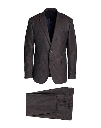 LARDINI Suits Charcoal 100% Wool