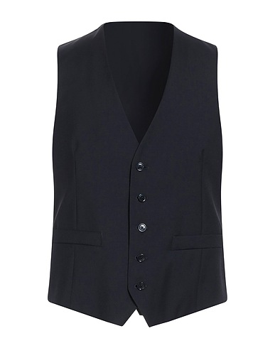 LARDINI Waistcoat Midnight blue 100% Wool