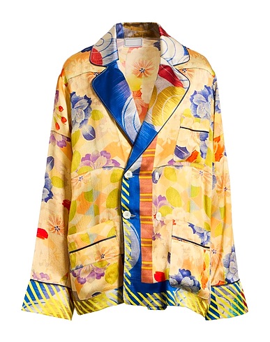 PIERRE-LOUIS MASCIA Blazer Pastel yellow 100% Silk