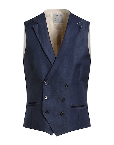 L.B.M. 1911 Waistcoat Navy blue 56% Virgin Wool, 44% Linen