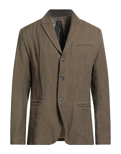 MASNADA Blazer Dark green 60% Cotton, 35% Wool, 5% Metal