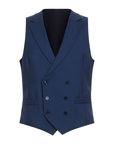 LUIGI BIANCHI Mantova Waistcoat Blue 100% Virgin Wool
