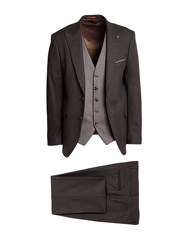 SUIT SARTORIA スーツ ダークブラウン ポリエステル 56% / ウール 40% / ポリウレタン 4%