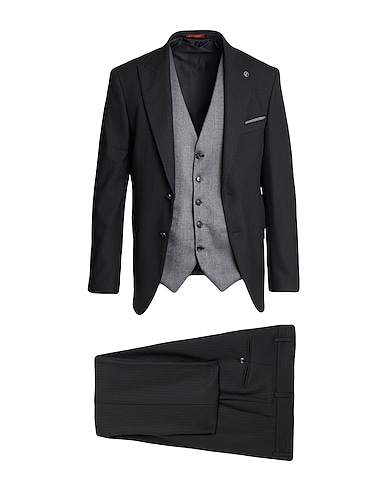 SUIT SARTORIA Anzüge Schwarz 56% Polyester, 40% Wolle, 4% Elastan
