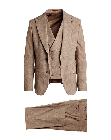 SUIT SARTORIA Suits Taupe 88% Wool, 8% Polyester, 4% Lycra®