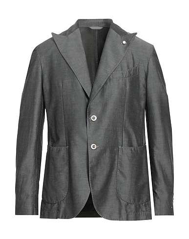 LUIGI BIANCHI Mantova Blazer Grey 65% Cotton, 30% Linen, 5% Mohair wool