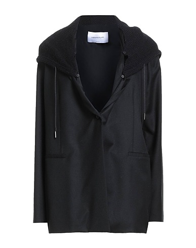FABIANA FILIPPI Giacca Nero 94% Lana Vergine, 5% Poliammide, 1% Elastan, Lana mohair, Lana di alpaca