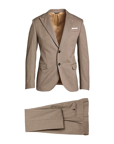 BERRY & BRIAN Suits Beige 63% Polyester, 34% Viscose, 3% Elastane