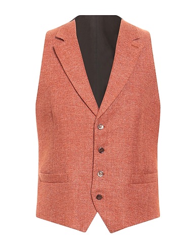 LUIGI BIANCHI Mantova Panciotto Ruggine 75% Canapa, 25% Lana