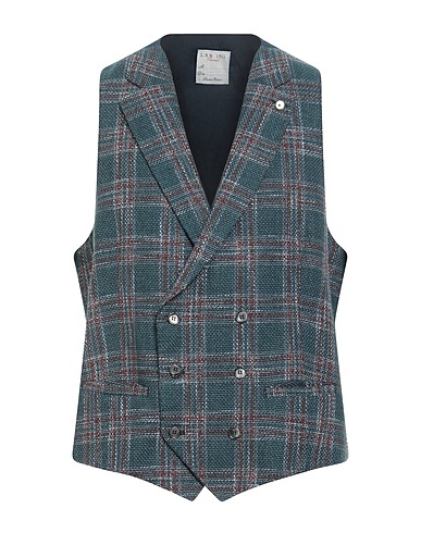 L.B.M. 1911 Waistcoat Deep teal 57% Cotton, 24% Wool, 9% Polyester, 7% Acrylic, 3% Polyamide