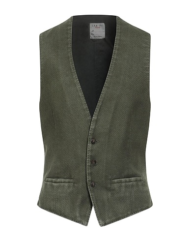 L.B.M. 1911 Waistcoat Military green 100% Wool