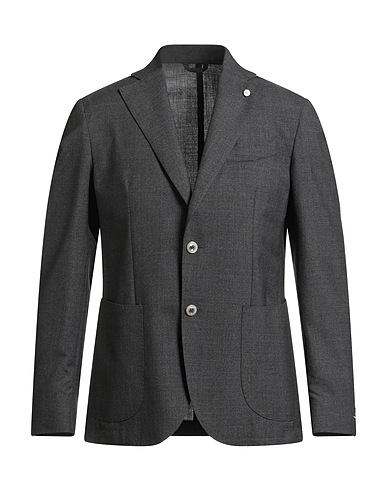 LUIGI BIANCHI Mantova Blazer Charcoal 100% Wool
