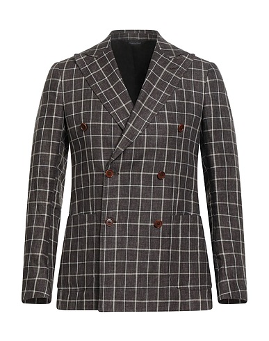 TOMBOLINI Blazer Dark brown 100% Linen