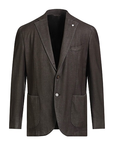 L.B.M. 1911 Blazer Dark brown 100% Wool