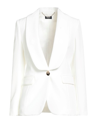 LIU •JO Blazer White 89% Polyester, 11% Elastane