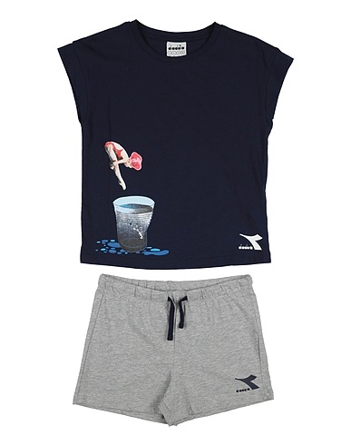 DIADORA Completo Bambini Blu navy 100% Cotone