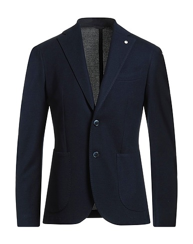 L.B.M. 1911 Пиджак Иссиня-чёрный 93% Хлопок, 7% Шелк