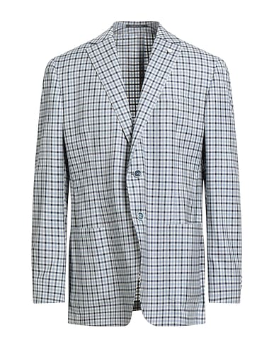 LUIGI BIANCHI Mantova Blazer Celeste 100% Super 120s Lana