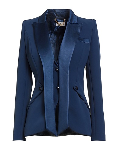 ELISABETTA FRANCHI Blazer Blue 95% Polyester, 5% Elastane