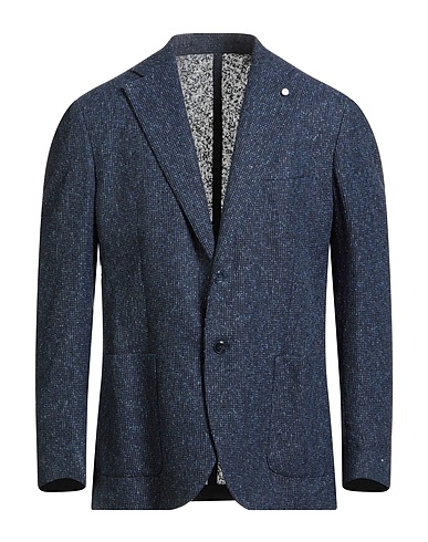 LUIGI BIANCHI Mantova Blazer Navy 74% Linen, 26% Polyamide
