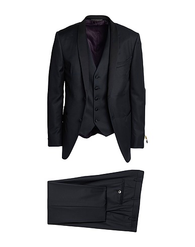 CORNELIANI Abito Nero 100% Super 100s Lana