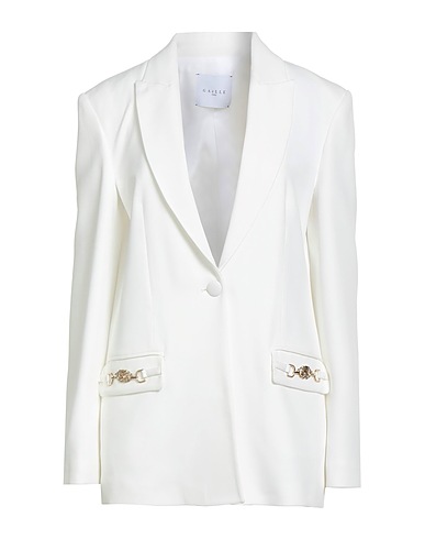 GAëLLE Paris Blazer White 92% Polyester, 8% Elastane