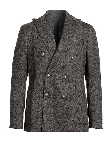 LARDINI Blazer Dark brown 62% Wool, 30% Silk, 6% Polyamide, 2% Cashmere