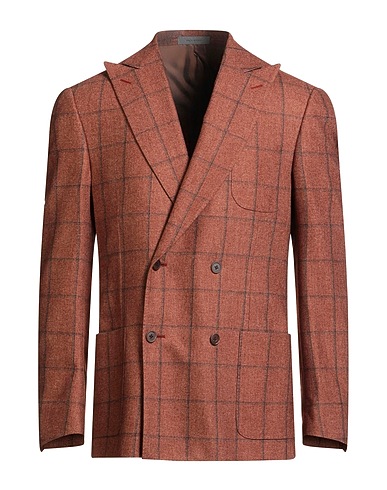 CORNELIANI Blazer Rust 55% Virgin Wool, 35% Cotton, 10% Silk