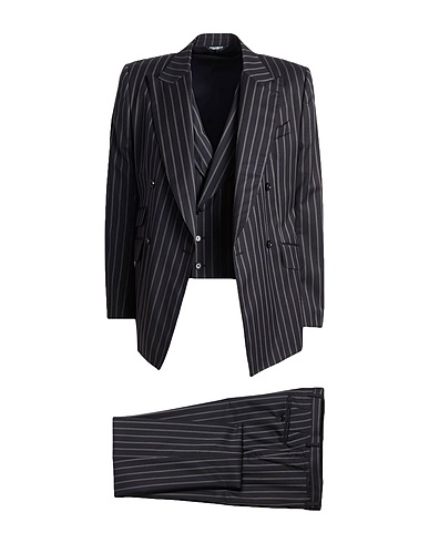 DOLCE&GABBANA Suits Black 98% Wool, 2% Cotton