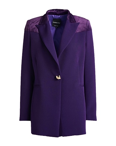 DANIELA DREI Blazer Purple 97% Polyester, 3% Elastane