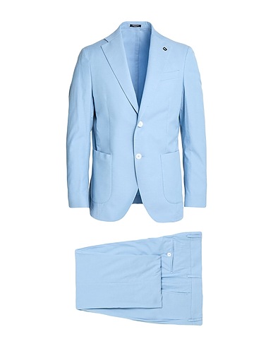 BRERAS Milano Suits Light blue 93% Cotton, 7% Silk