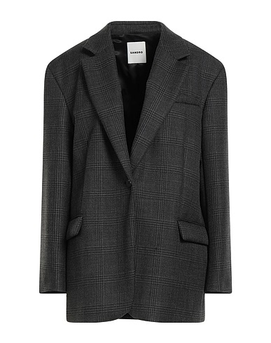 SANDRO Blazer Grey 100% Virgin Wool, Polyester
