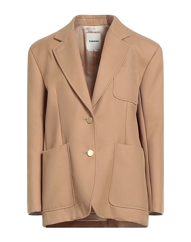 SANDRO Blazer Sand 55% Polyester, 45% Virgin Wool