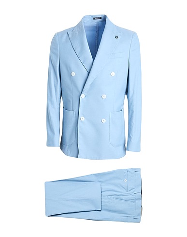 BRERAS Milano Suits Light blue 93% Cotton, 7% Silk