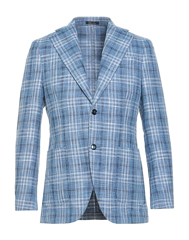 GUABELLO Blazer Light blue 38% Cotton, 33% Linen, 29% Virgin Wool