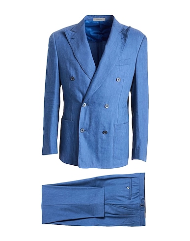 CORNELIANI Suits Blue 52% Linen, 48% Virgin Wool