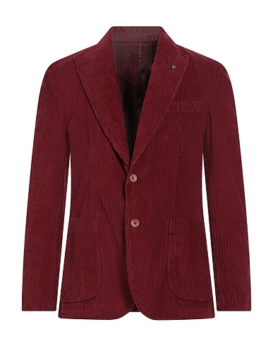 BARBATI Blazer Burgundy 99% Cotton, 1% Elastane