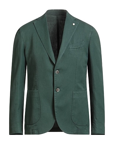 LUIGI BIANCHI Mantova Blazer Green 71% Cotton, 29% Linen