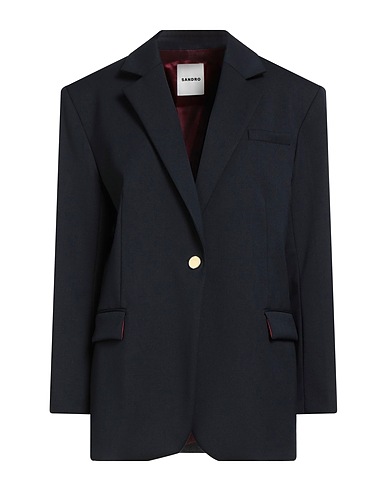 SANDRO Giacca Blu notte 54% Poliestere, 44% Lana, 2% Elastan