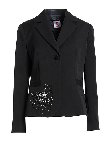 KONTATTO Blazer Black 77% Polyester, 17% Viscose, 6% Elastane