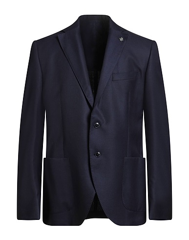 LUBIAM Blazer Dark purple 100% Wool