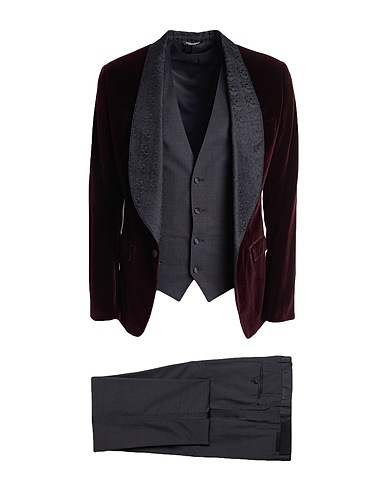 DOLCE&GABBANA Anzüge Bordeaux 54% Baumwolle, 33% Schurwolle, 8% Seide, 3% Elastan, 2% Polyester