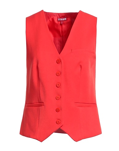 STAUD Weste Rot 63% Polyester, 33% Rayon, 4% Elastan