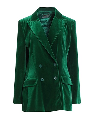 ALBERTA FERRETTI Blazer Green 98% Cotton, 2% Elastane